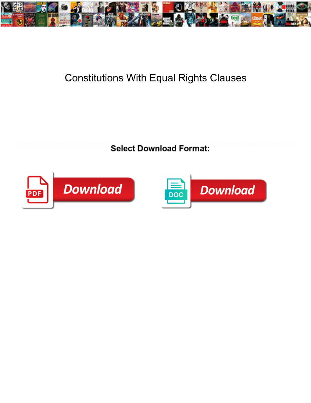 Constitutions with Equal Rights Clauses