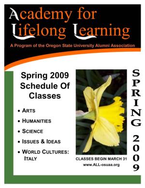 2009 Spring Classes