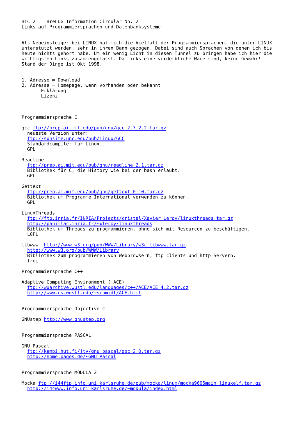 BIC 2 • Brelug Information Circular No