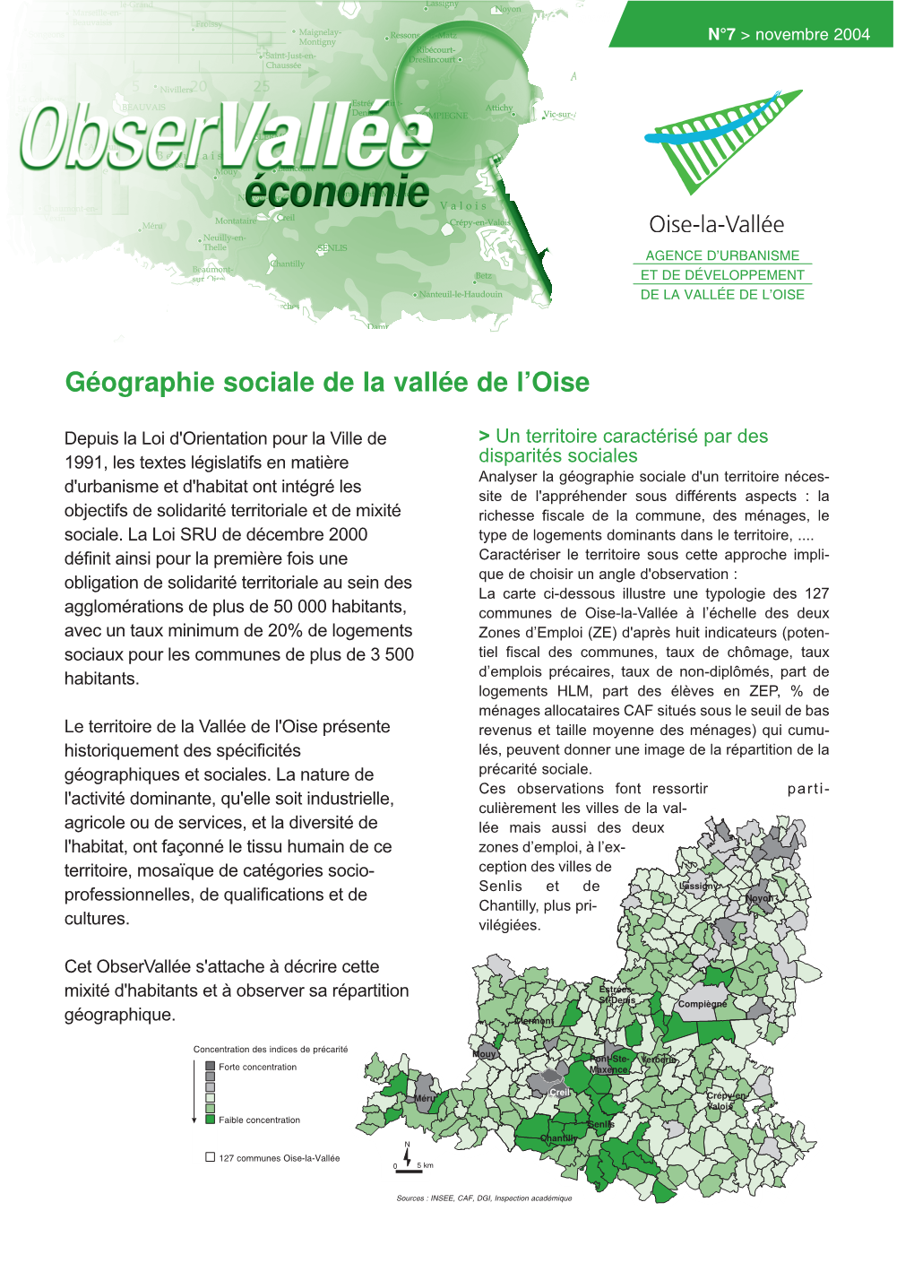 Géographie Sociale De La Vallée De L'oise