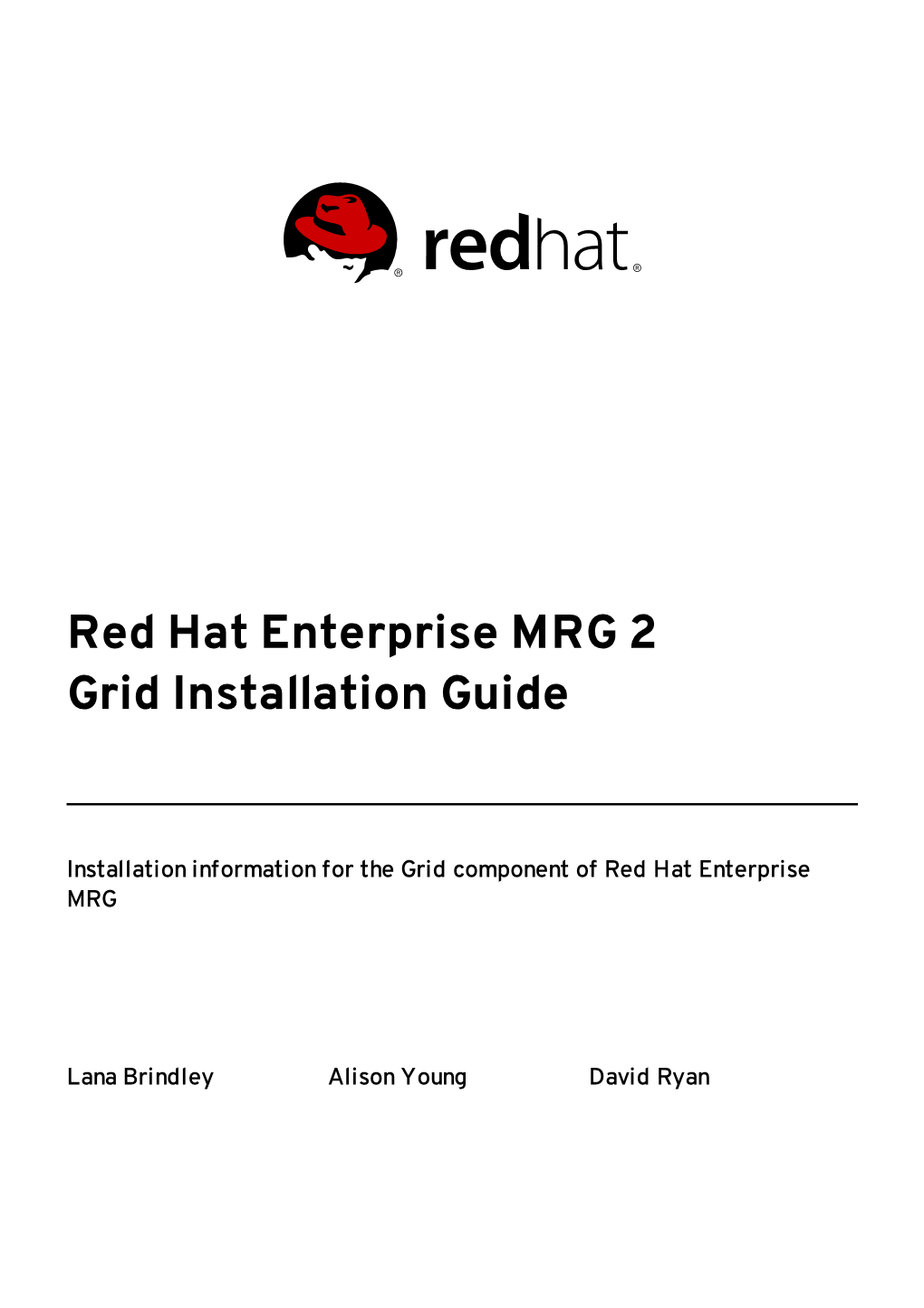 Red Hat Enterprise MRG 2 Grid Installation Guide