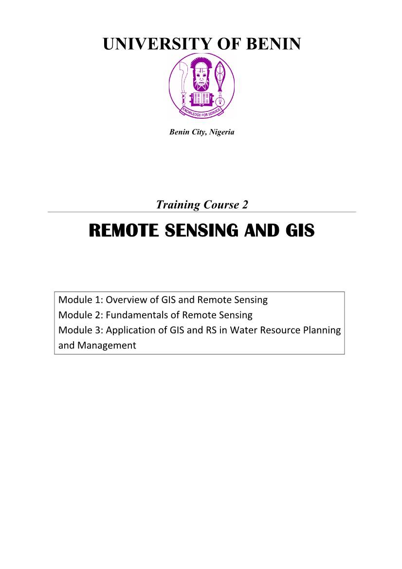 Remote Sensing and Gis