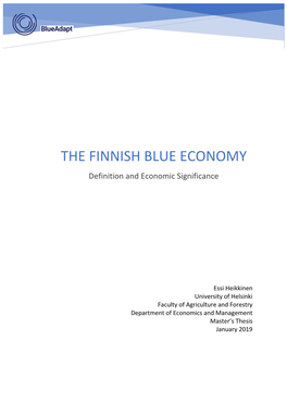 THE FINNISH BLUE ECONOMY Definition and Economic Significance