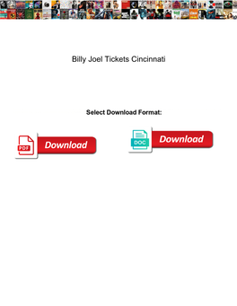 Billy Joel Tickets Cincinnati
