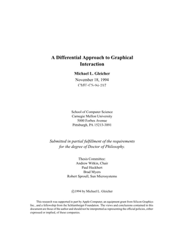 A Differential Approach to Graphical Interaction