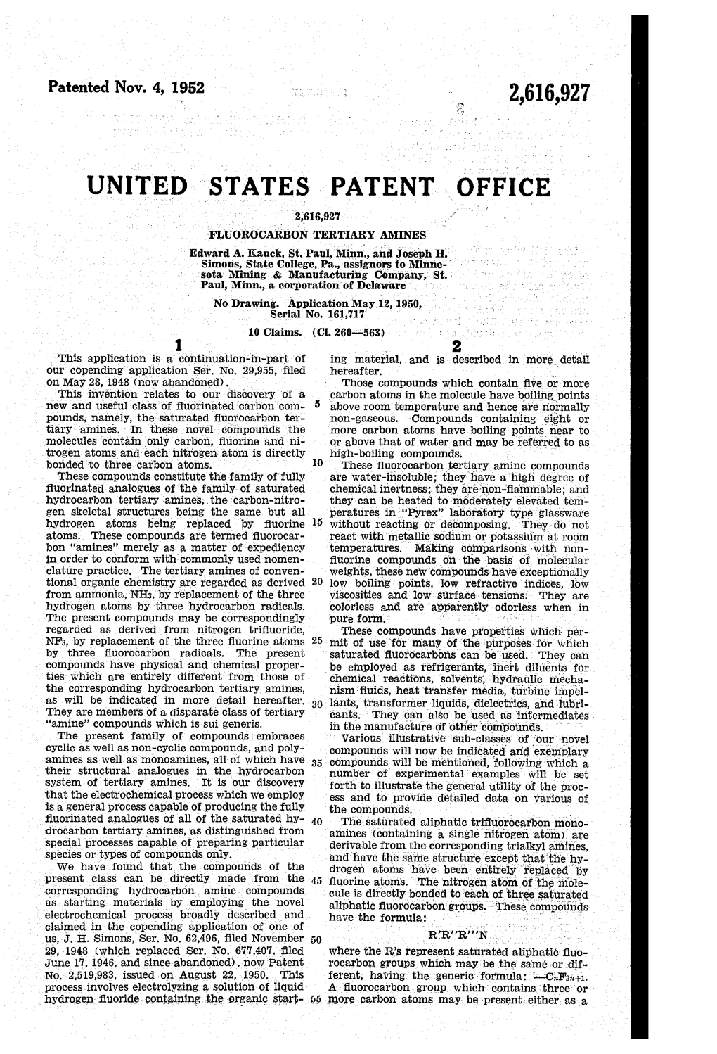 UNITED STATES PATENT Office