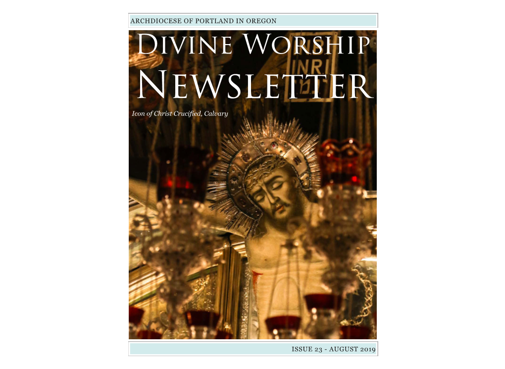 Divine Worship Newsletter Icon of Christ Crucified, Calvary