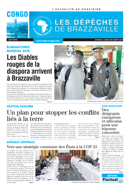 Les Diables Rouges De La Diaspora Arrivent À Brazzaville