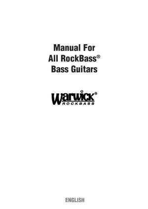 Manual for All Rockbass® Bass Guitars