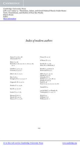 Index of Modern Authors