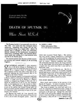 Death of Sputnik IV