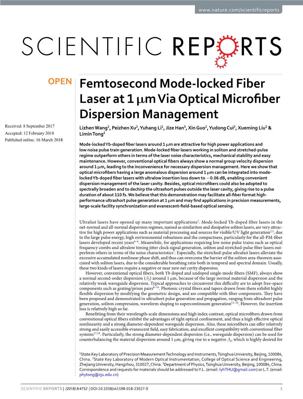 Femtosecond Mode-Locked Fiber Laser at 1 Μm Via Optical Microfiber