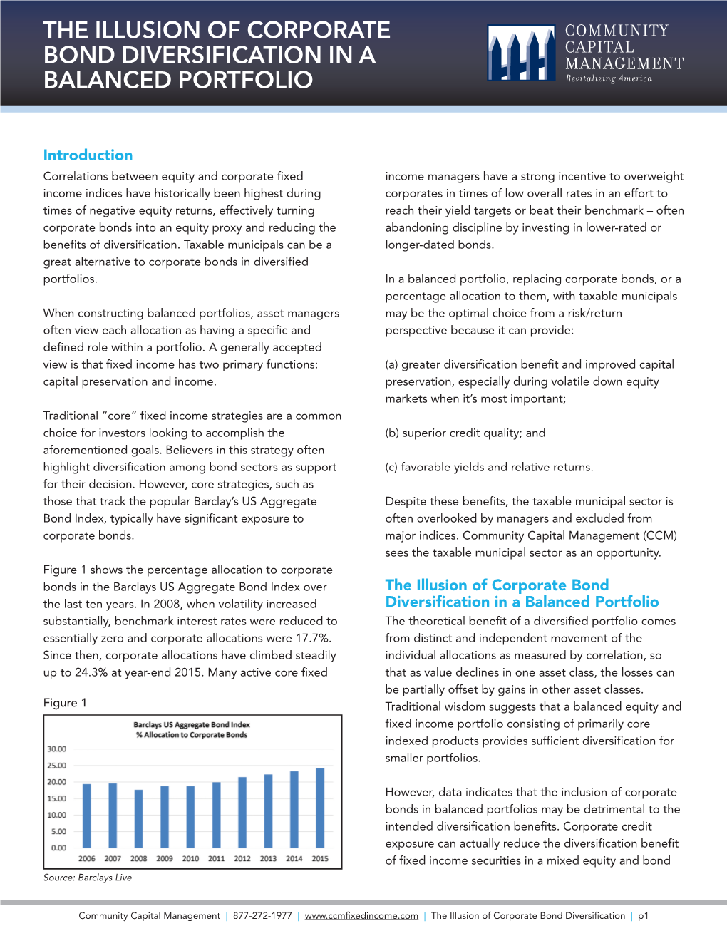 The Illusion of Corporate Bond Diversification in a Balanced Portfolio