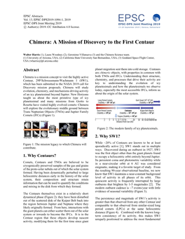 Chimera: a Mission of Discovery to the First Centaur