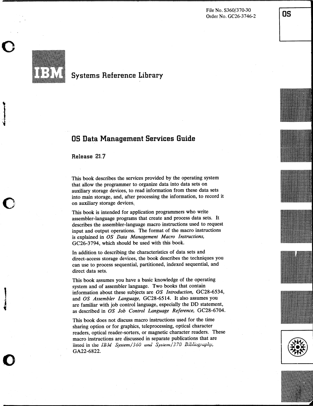 Systems Reference Library OS Data Management Services Guide