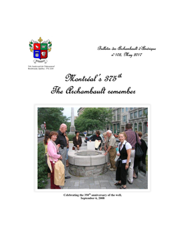 Montréal's 375Th the Archambault Remember