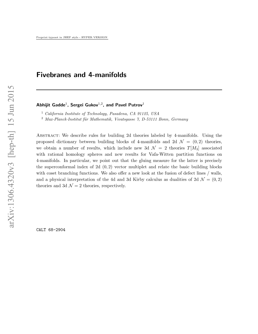 Fivebranes and 4-Manifolds