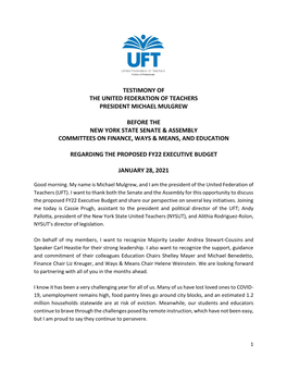 United Federation of Teachers President Michael Mulgrew
