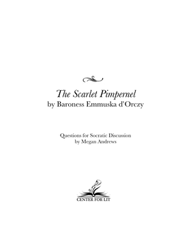 The Scarlet Pimpernel by Baroness Emmuska D’Orczy