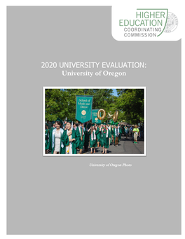 2020 UNIVERSITY EVALUATION: University of Oregon