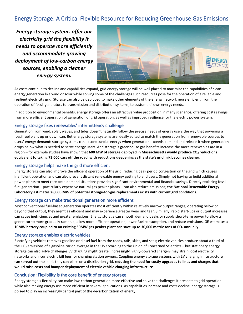 Energy Storage Association