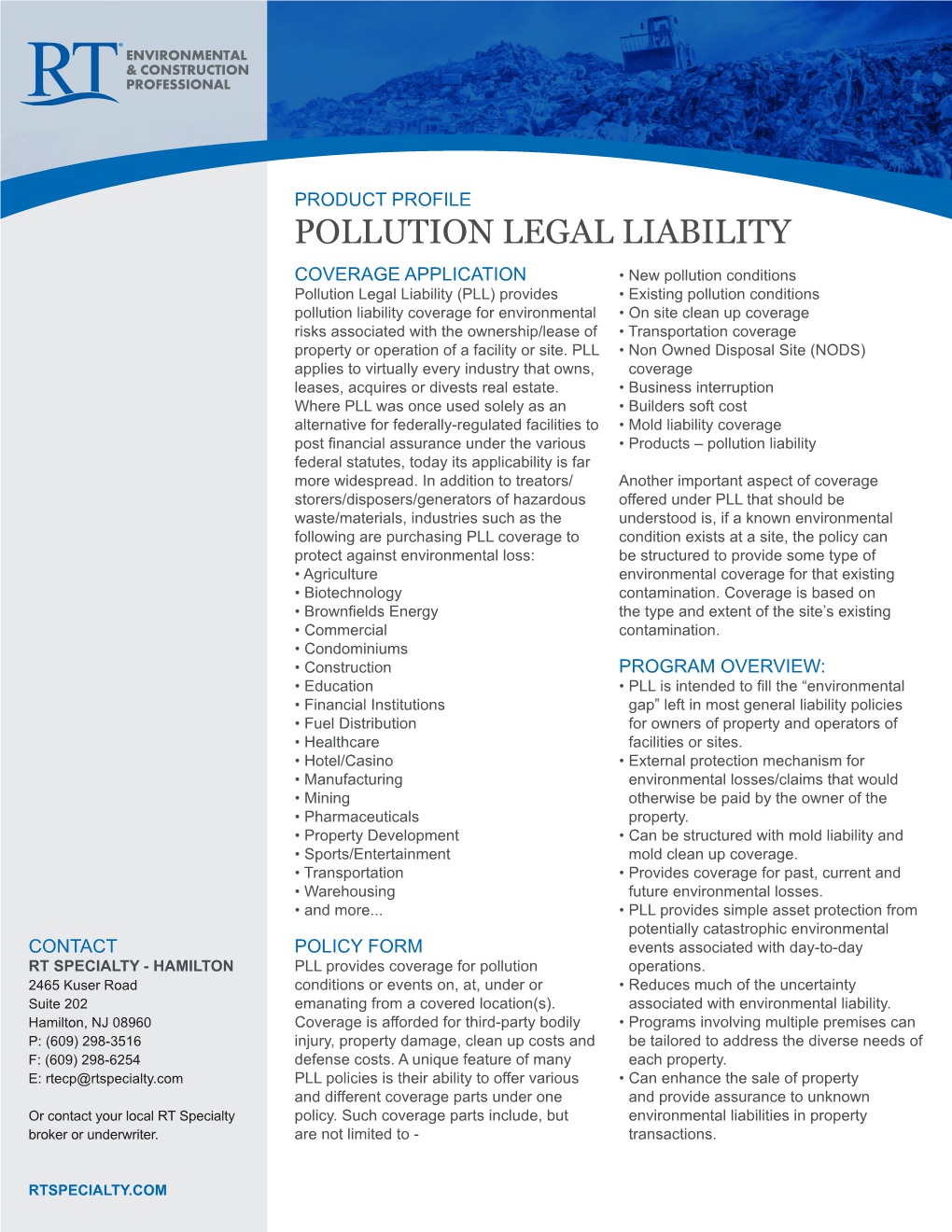 Pollution Legal Liability