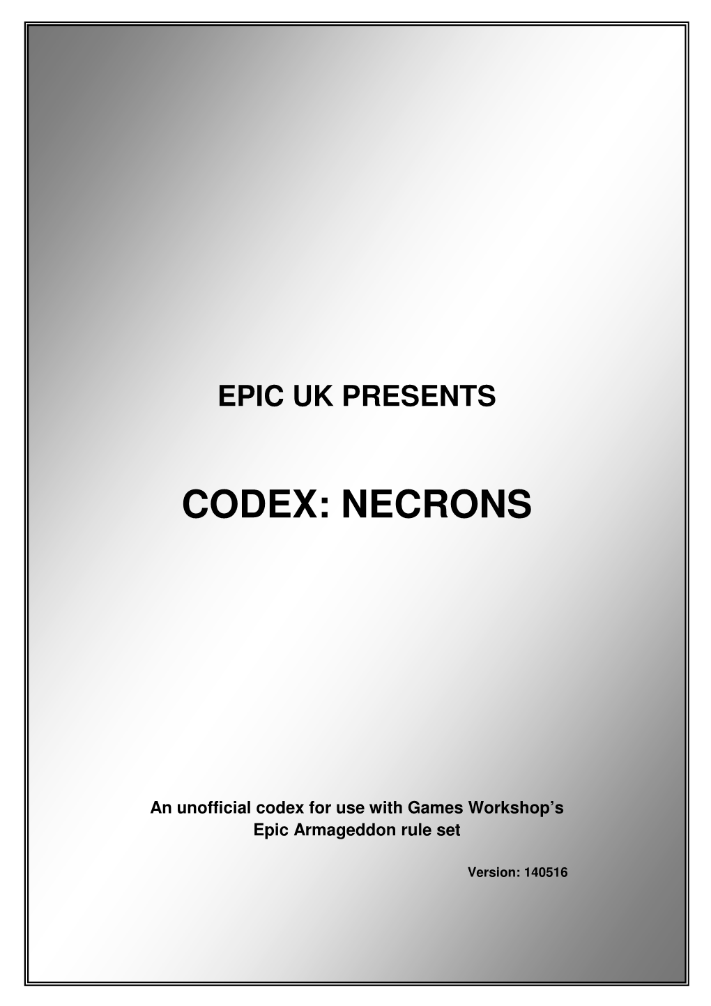 Codex: Necrons