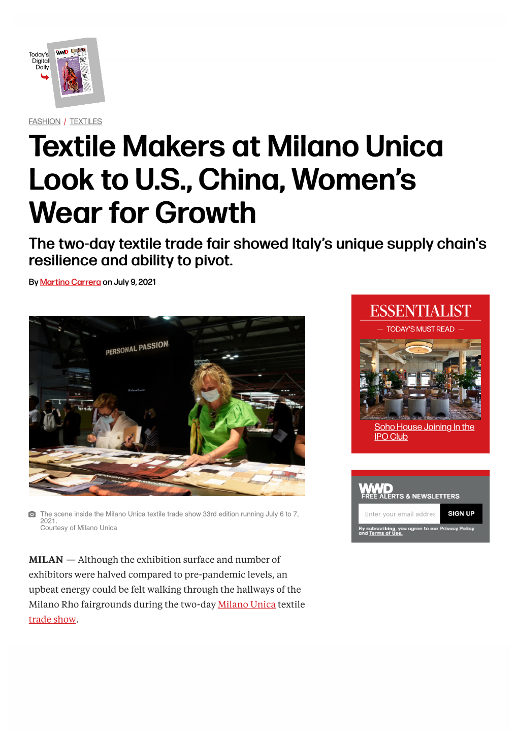 The Fall 2022 Textiles and Fabrics Trends Seen at Milano Unica – WWD 14/07/21, 13:06