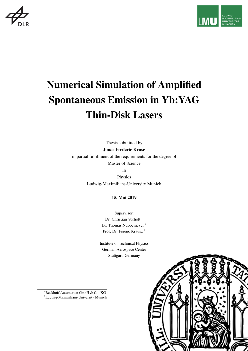 Numerical Simulation of Amplified Spontaneous Emission in Yb:YAG