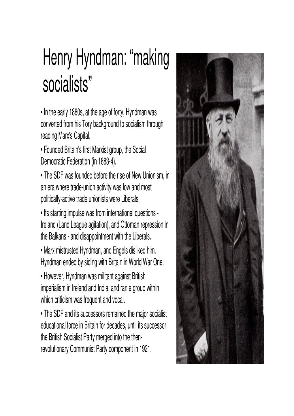 Henry Hyndman: “Making Socialists”