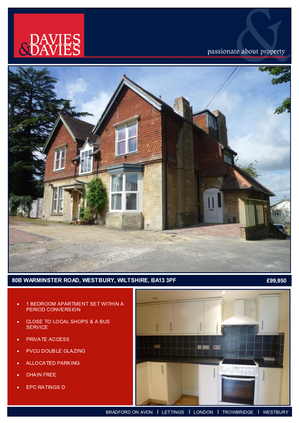 80B Warminster Road, Westbury, Wiltshire, Ba13 3Pf £99,950