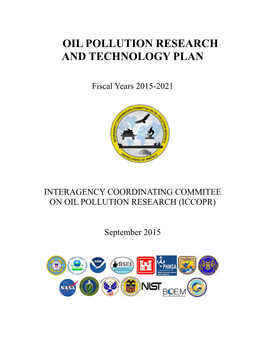 Oil Pollution Research and Technology Plan