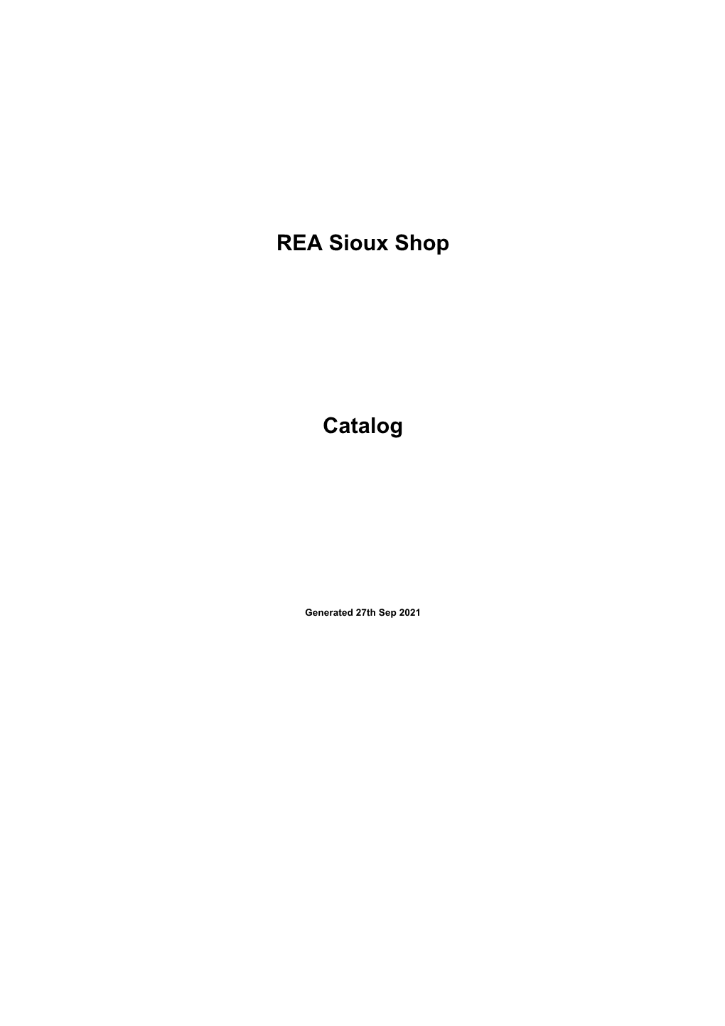 REA Sioux Shop Catalog