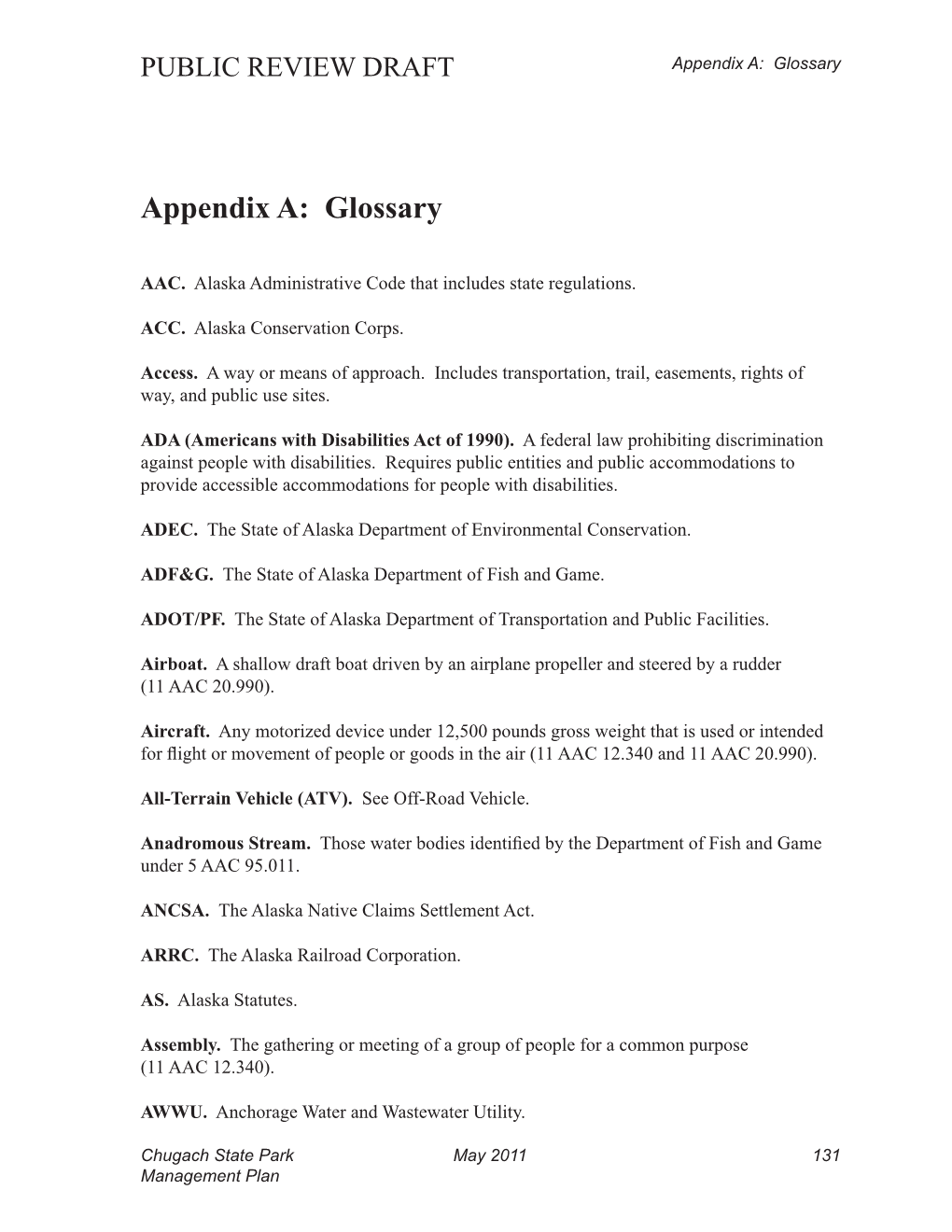 Appendix A: Glossary