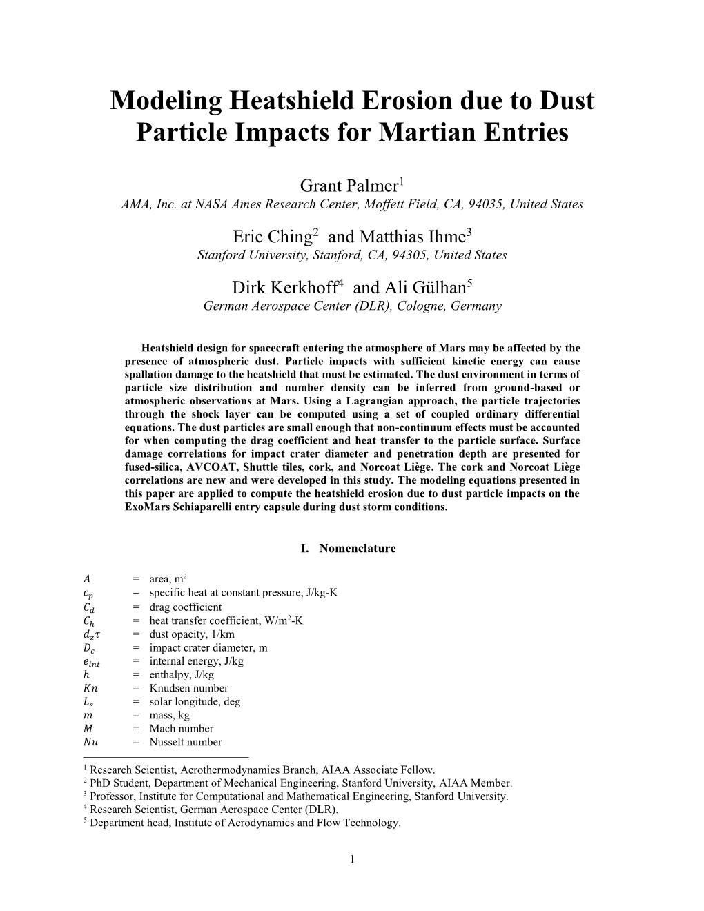 Modeling Heatshield Erosion Due to Dust Particle Impacts for Martian Entries