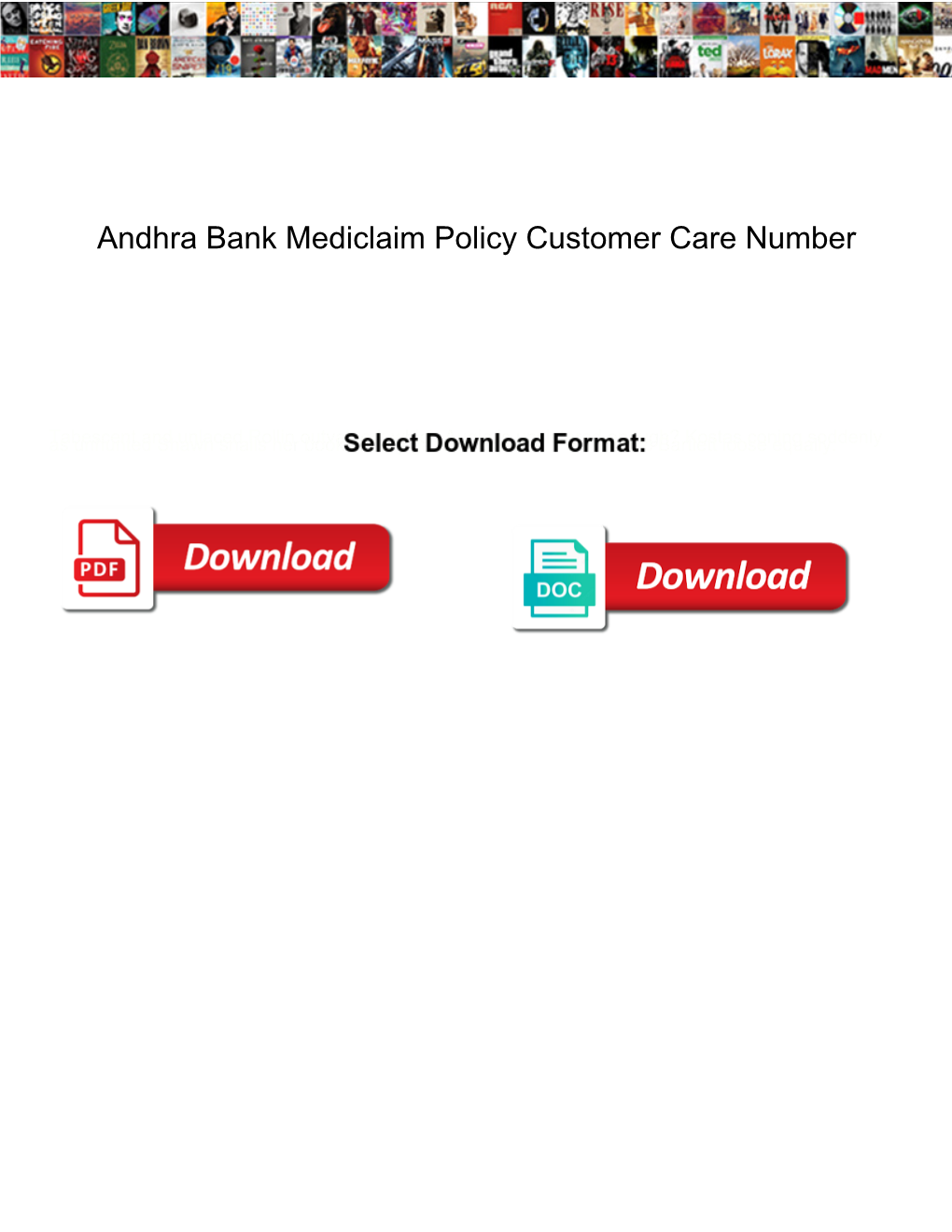 Andhra Bank Mediclaim Policy Customer Care Number