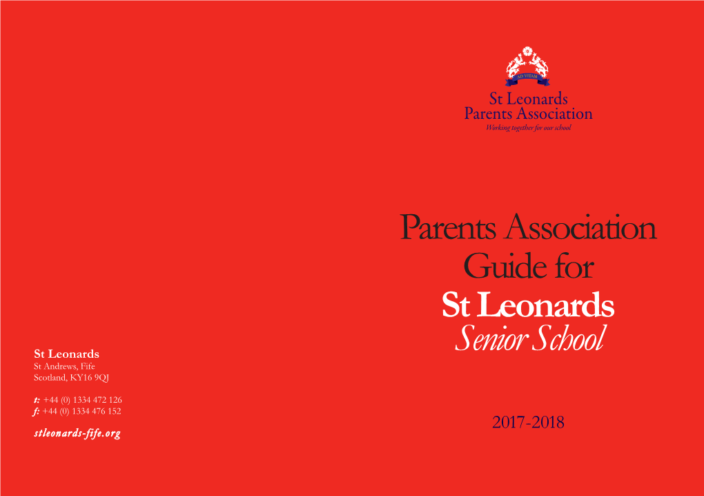 Parents Association Guide for St Leonards Senior School