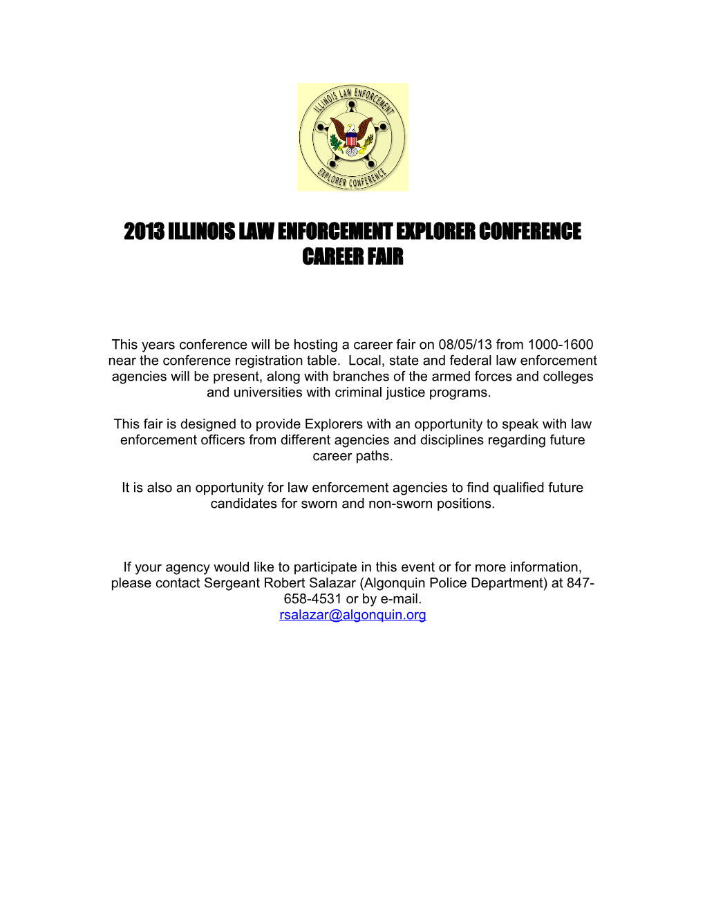 2009 Illinois Law Enforcement Explorer Conference