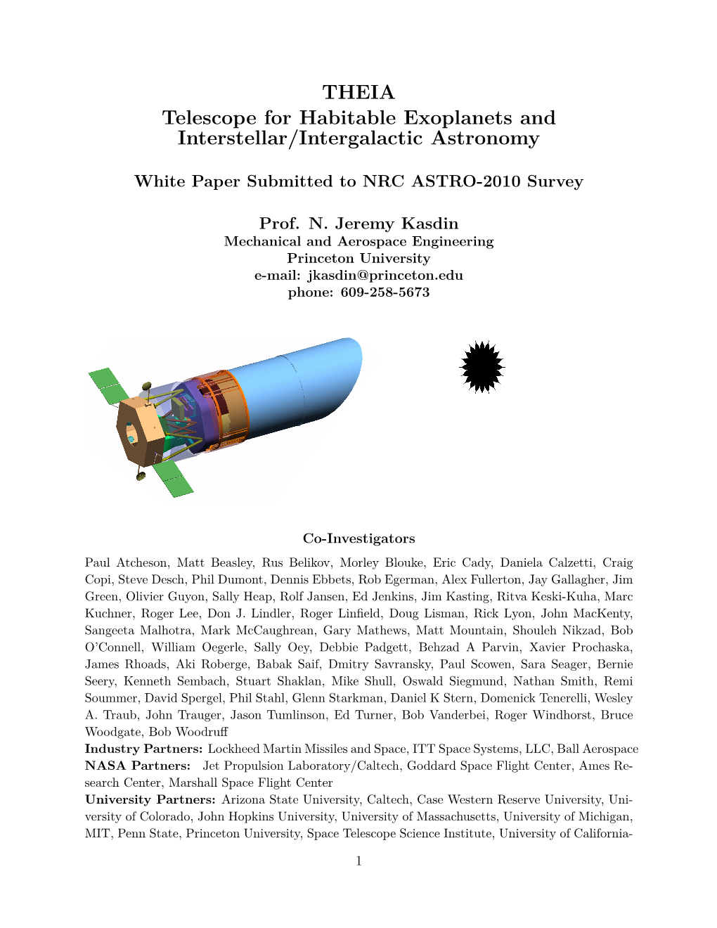 THEIA Telescope for Habitable Exoplanets and Interstellar/Intergalactic Astronomy