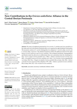 New Contributions to the Ericion Umbellatae Alliance in the Central Iberian Peninsula