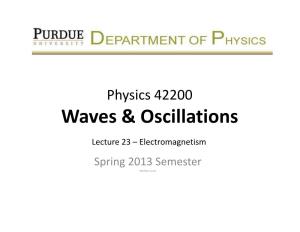Lecture 23 – Electromagnetism Spring 2013 Semester Matthew Jones Midterm Exam