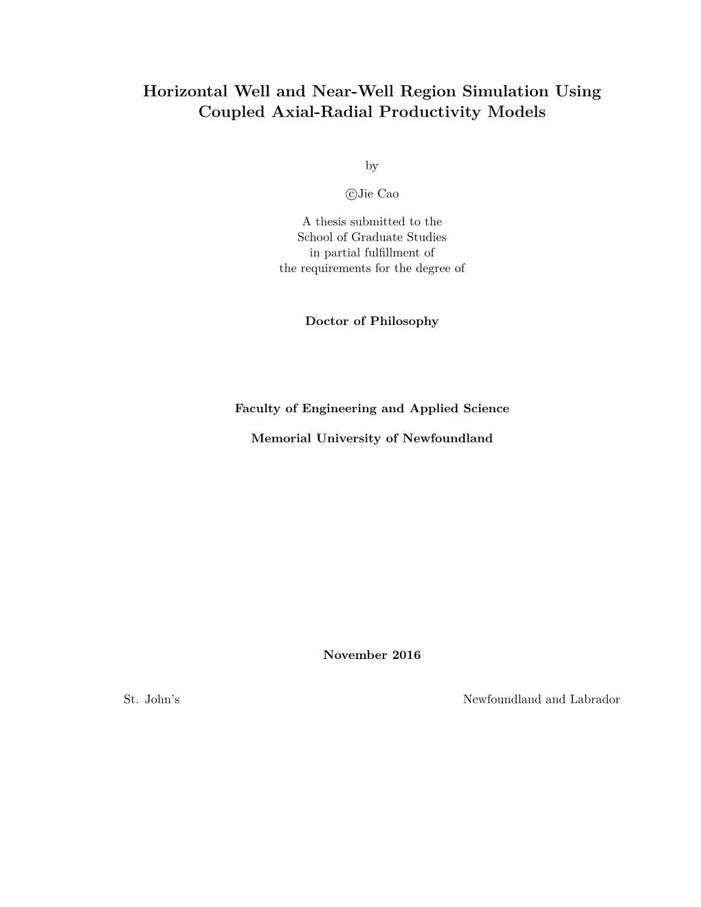 Horizontal Well and Near-Well Region Simulation Using Coupled Axial-Radial Productivity Models