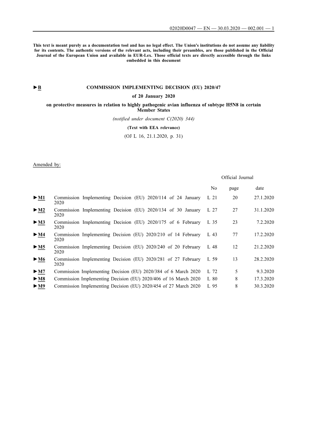 B Commission Implementing Decision (Eu