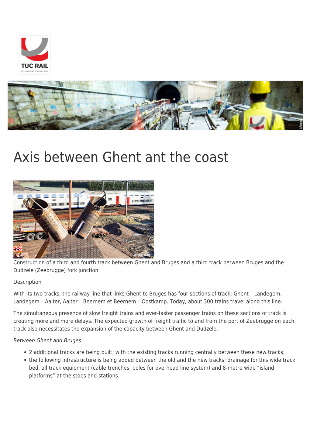 Axis Between Ghent Ant the Coast | TUC RAIL