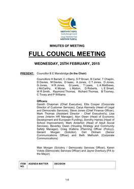 Full Council Meeting