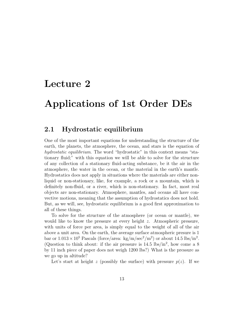 Lecture 2 Applications of 1St Order