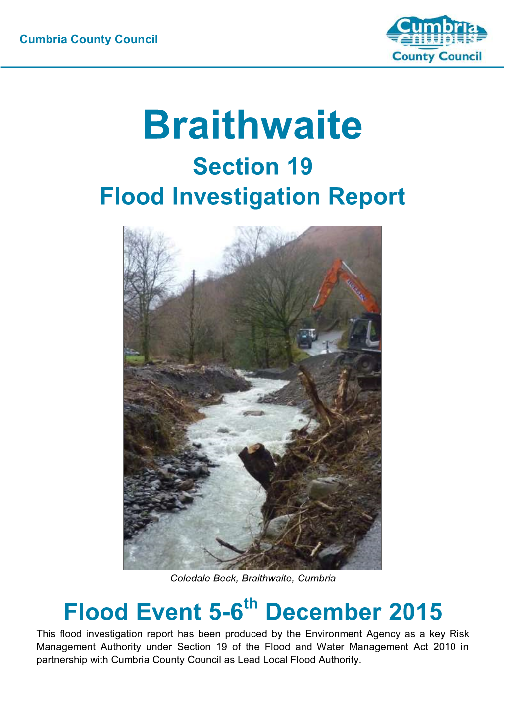 Braithwaite Section 19 Flood Investigation Report (Pdf 2.8Kb)