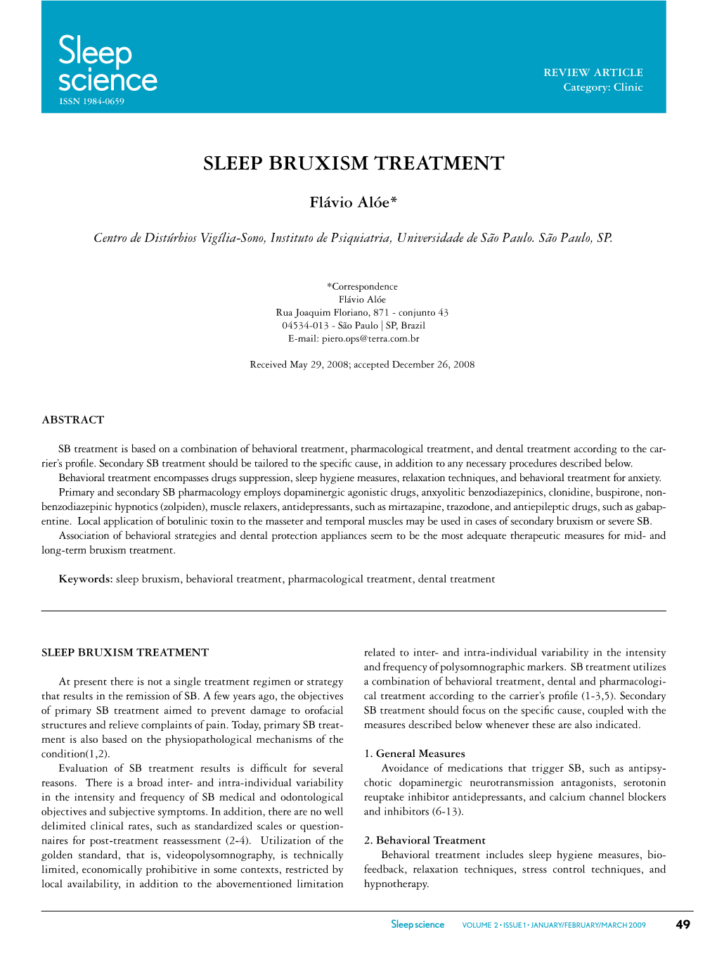 Sleep Bruxism Treatment