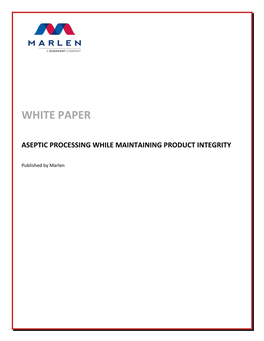 Aseptic Processing White Paper