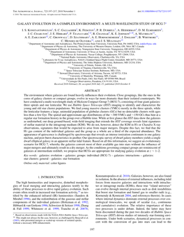 Galaxy Evolution in a Complex Environment: a Multi-Wavelength Study of Hcg 7∗